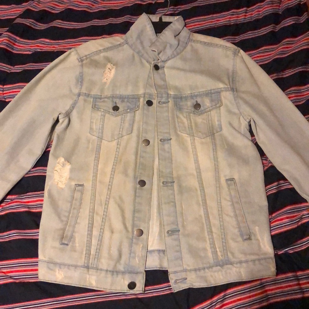 Ripped jean jacket